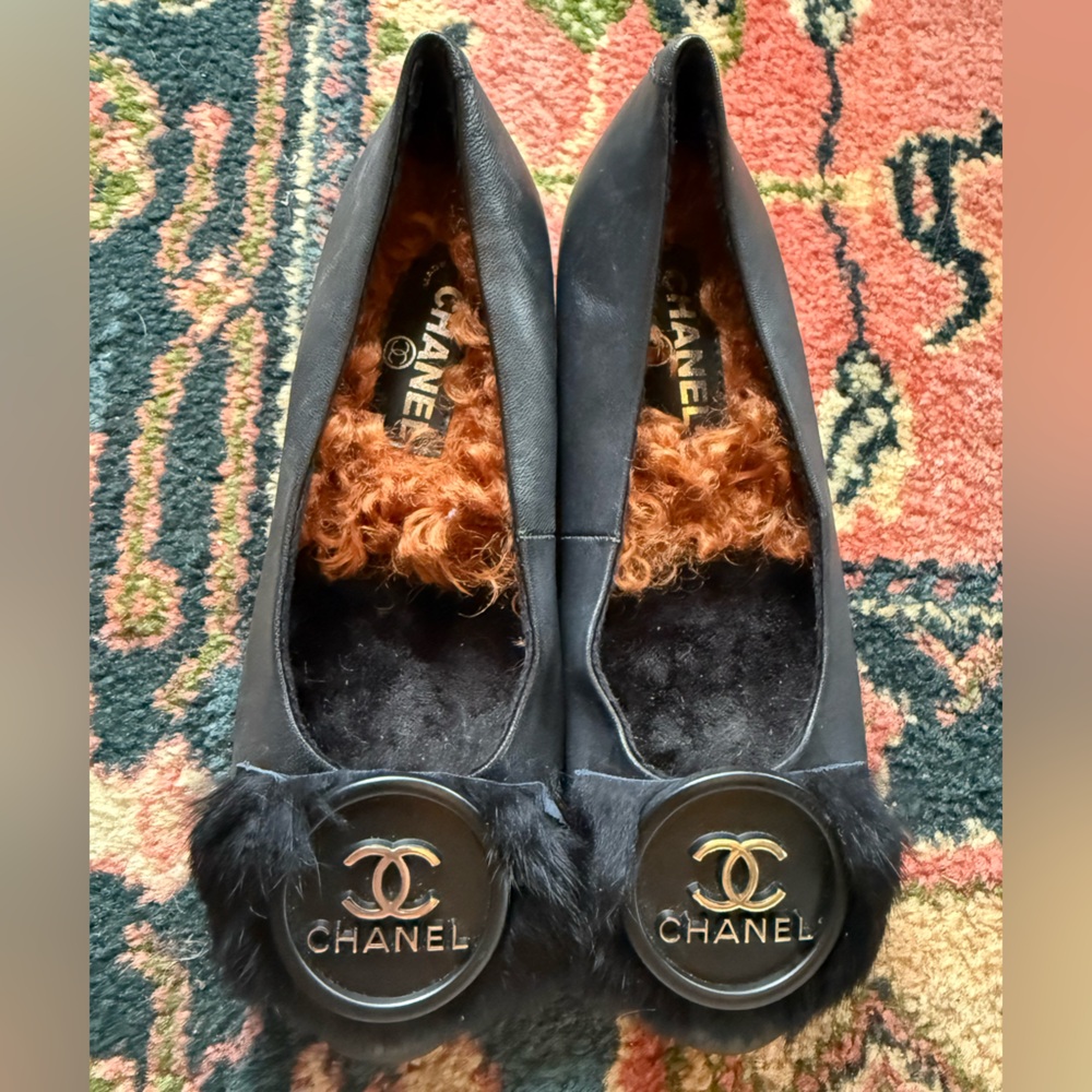 Chanel fur Flats sz 35 - Picture 6 of 6